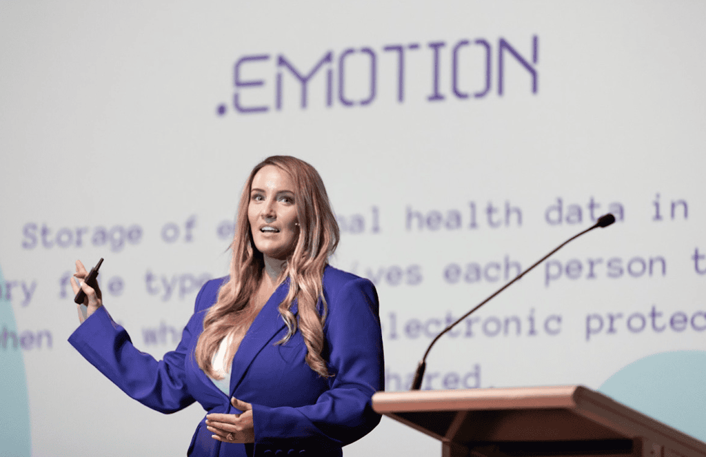 Amanda Johnstone presenting on Emotion AI