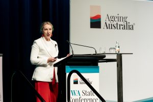 Amy Gildea presenting at Ageing Australia