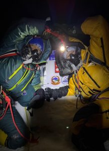 Jen Willis at the Everest summit