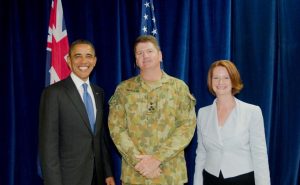 Gus McLachlan with Barack Obama and Julia Gillard
