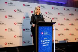 Amanda Rose presenting at the IPWEA Engineering Excellence Awards